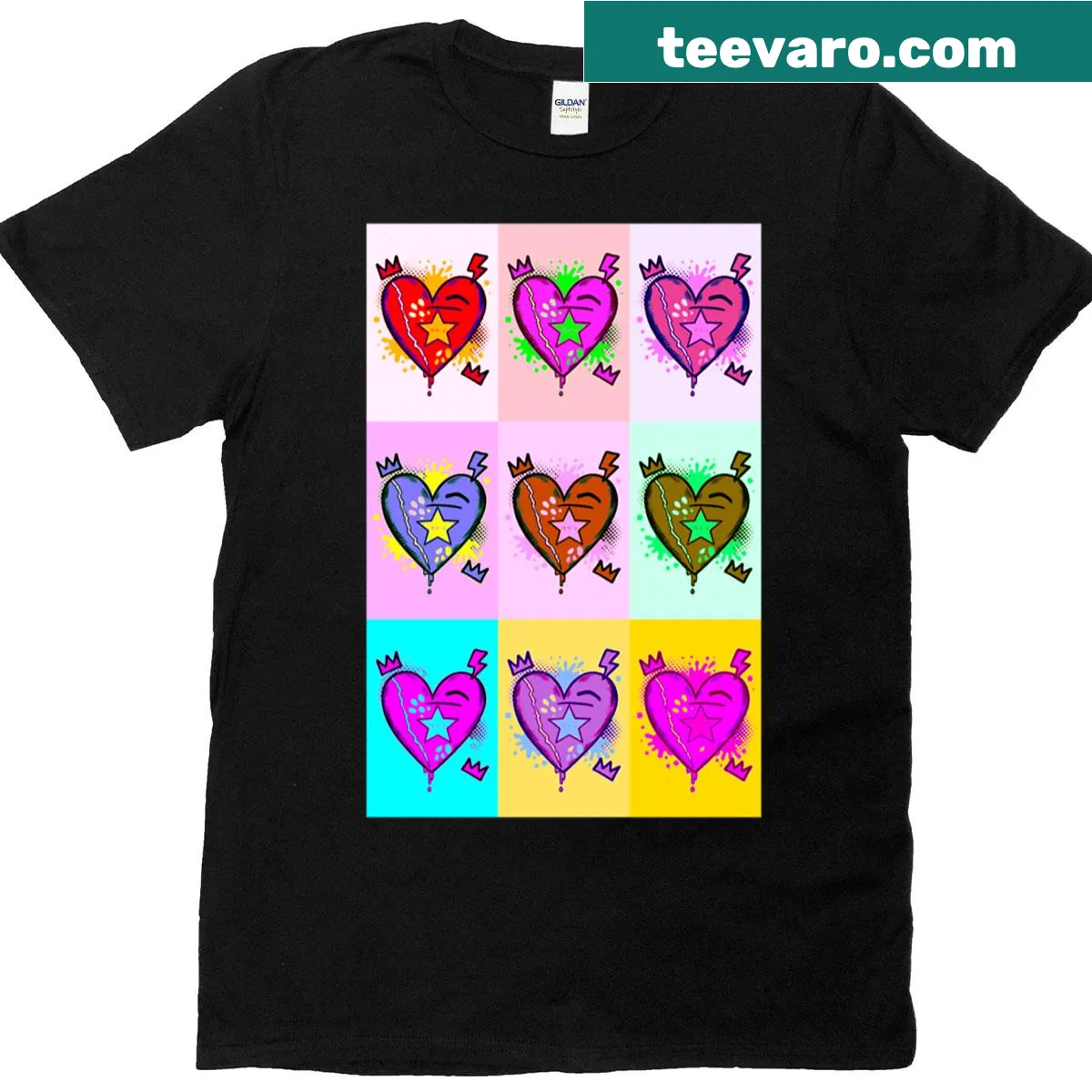 Playful t-shirt featuring cartoon art inspired by kids' creativity — on a men's t-shirt