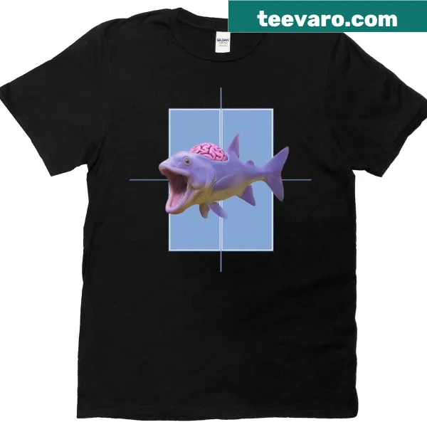 T-shirt featuring a stylized fish and the phrase 'The Fish Of Knowledge'