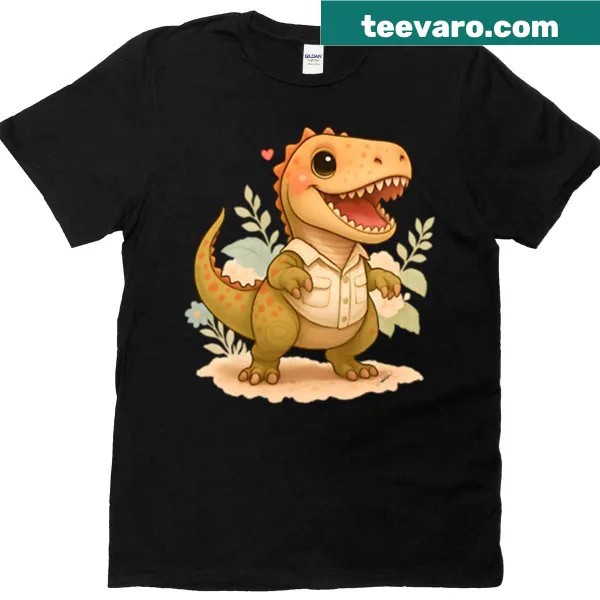 Illustration of a cute, friendly T-rex named Tito