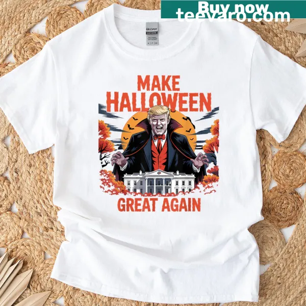 Halloween themed Trump t-shirt with bold playful text