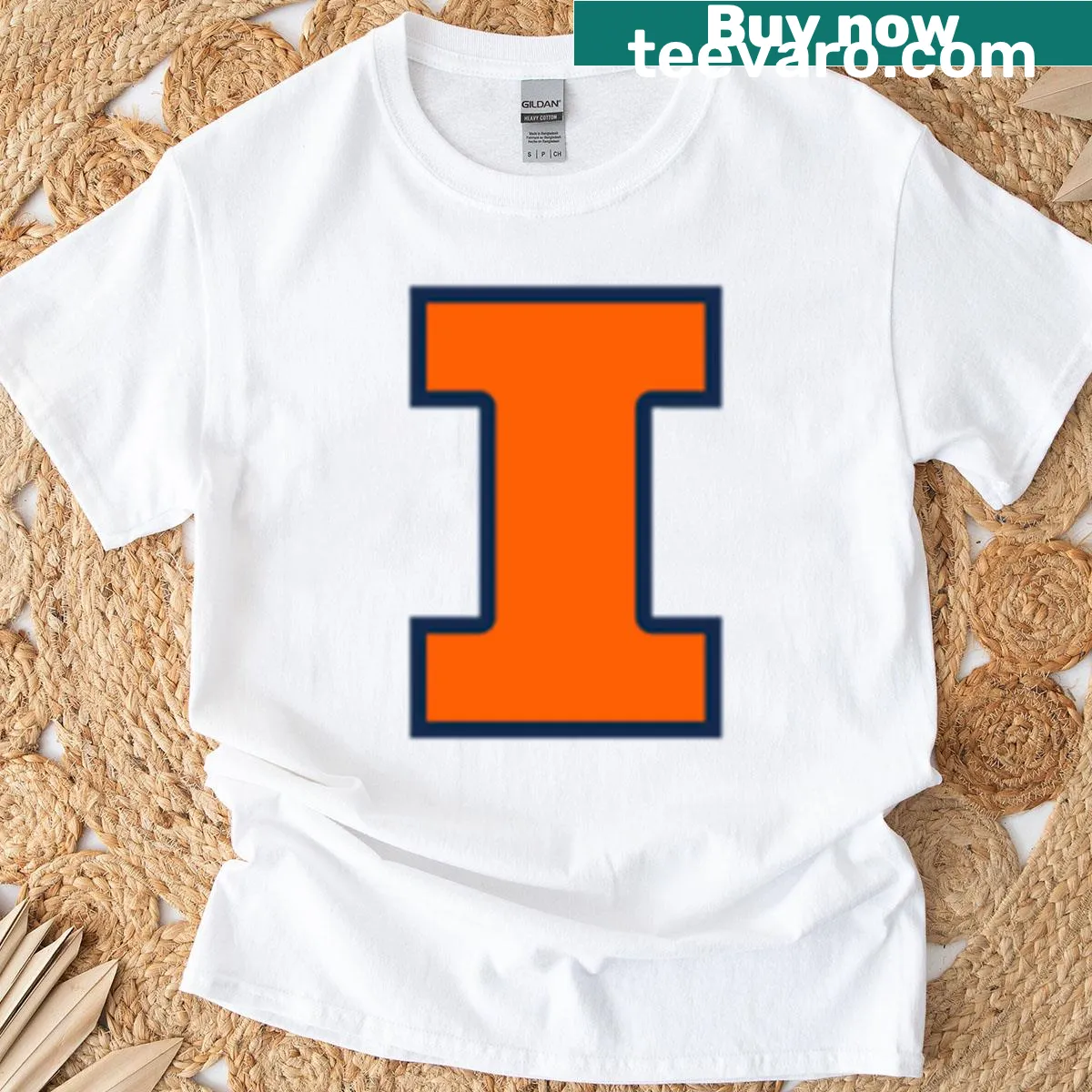 University of Illinois logo t-shirt — on a men's t-shirt