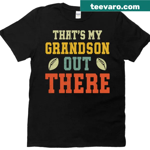 Football t-shirt featuring a proud grandfather slogan