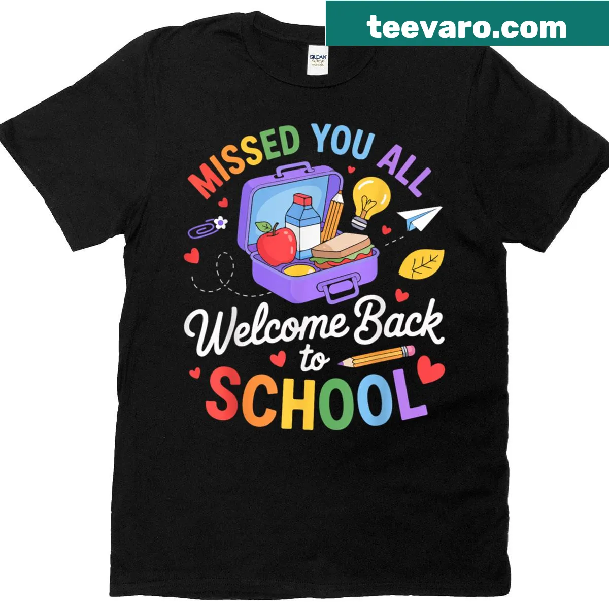 Cute lunch lady graphic T-shirt for back-to-school — on a men's t-shirt