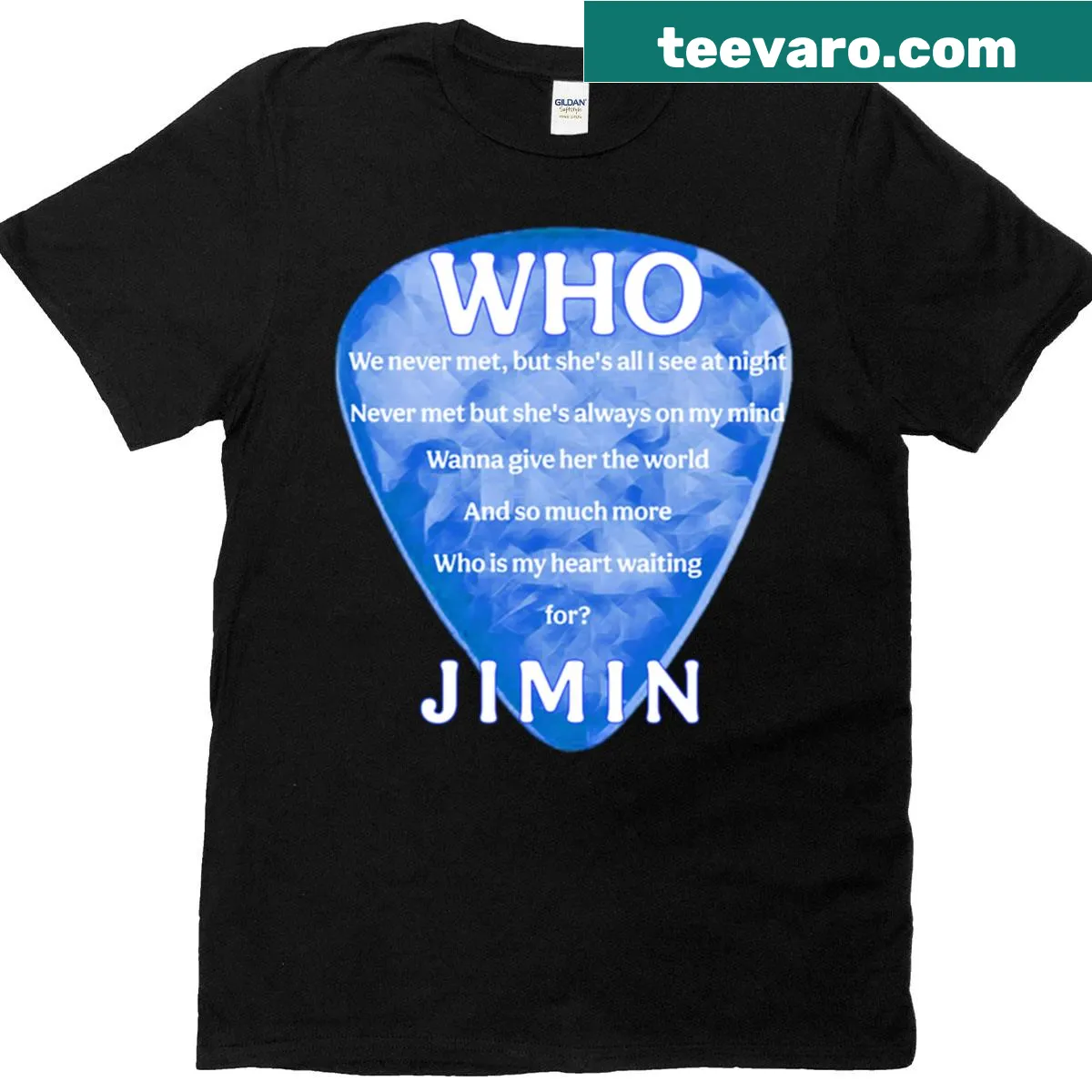 Tribute T-shirt for Jimin featuring unique illustration — on a men's t-shirt