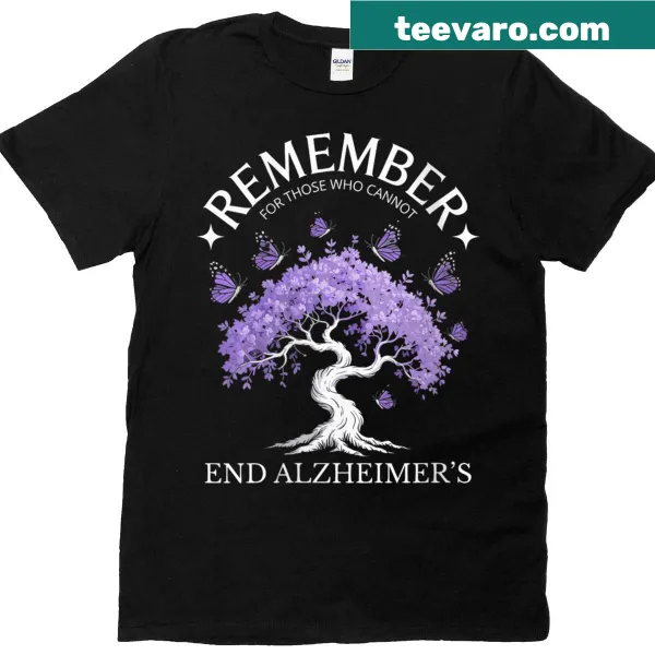Alzheimer's awareness T-shirt for women with heartfelt message