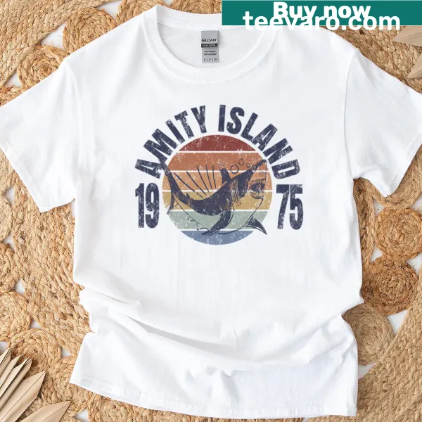 Chilling graphic T-shirt inspired by Amity Island 1975