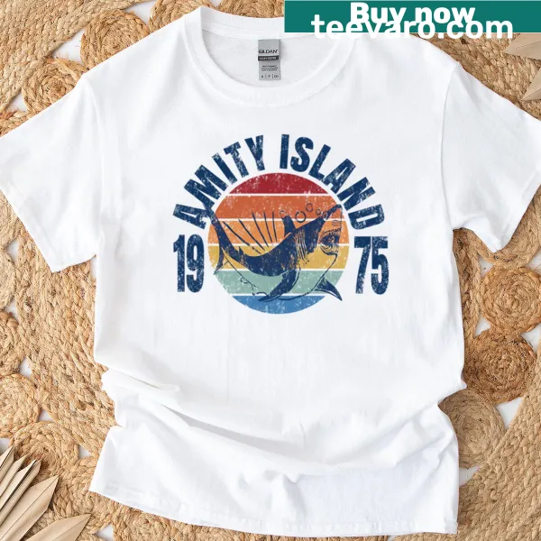 Retro Amity Island 1975 graphic T-shirt