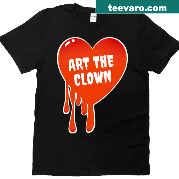 Whimsical heart graphic t-shirt with art-themed design