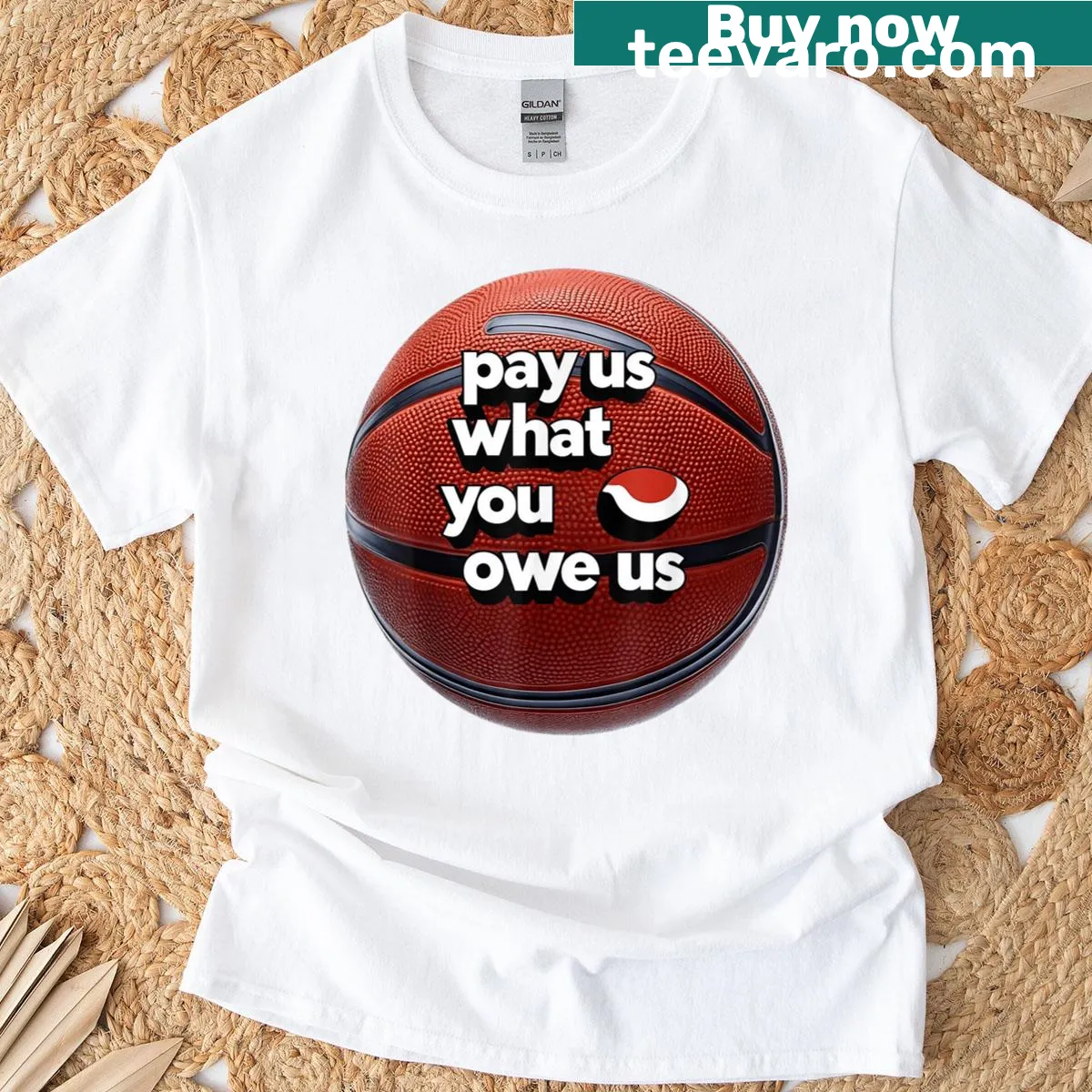 Edgy typography T-shirt for basketball fans — on a men's t-shirt