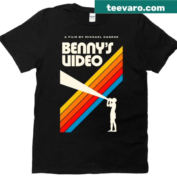 Vintage-style T-shirt featuring Benny's Video logo