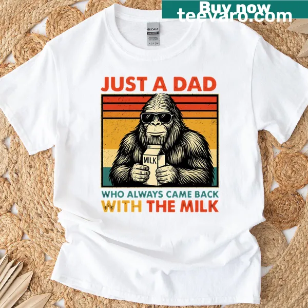 Bigfoot-themed oversized t-shirt with a dad joke graphic