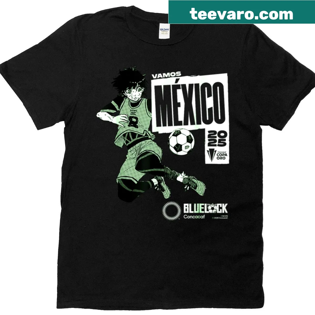 T-shirt featuring Bachira from Blue Lock for Gold Cup 2025 — on a men's t-shirt