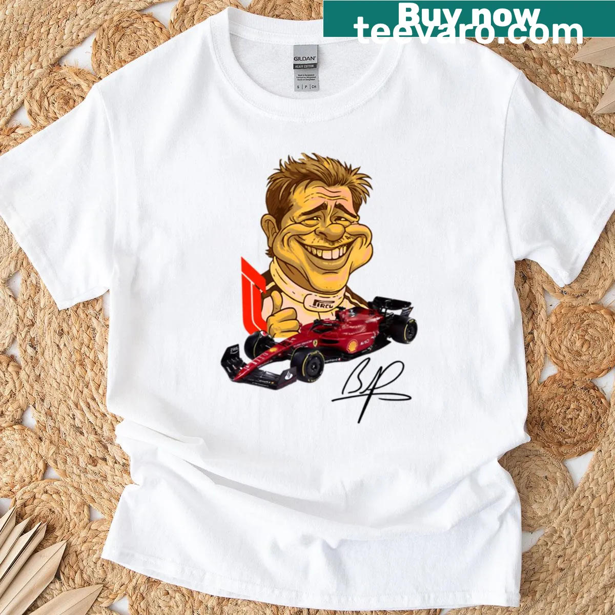 Artistic silhouette of Brad Pitt on a t-shirt — on a men's t-shirt