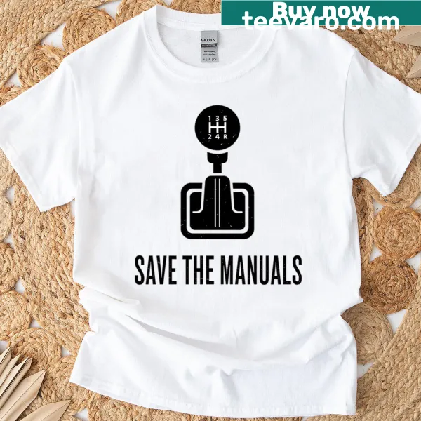 Wholesome graphic tee about saving manuals