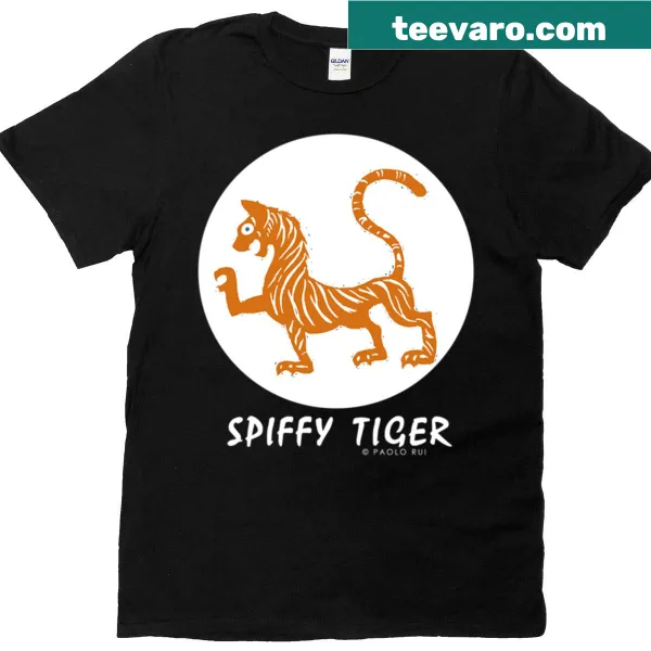 Illustrative t-shirt featuring a spiffy tiger design