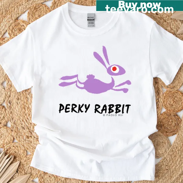 T-shirt featuring a lively illustration of the rabbit from the Chinese Zodiac