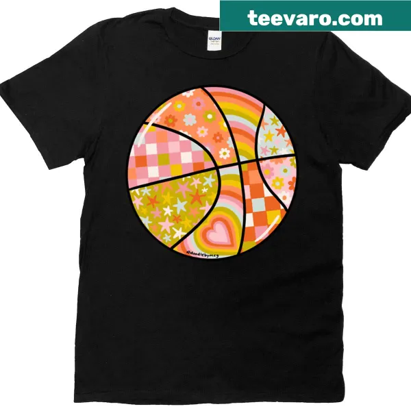 Dynamic basketball graphic T-shirt for sports fans