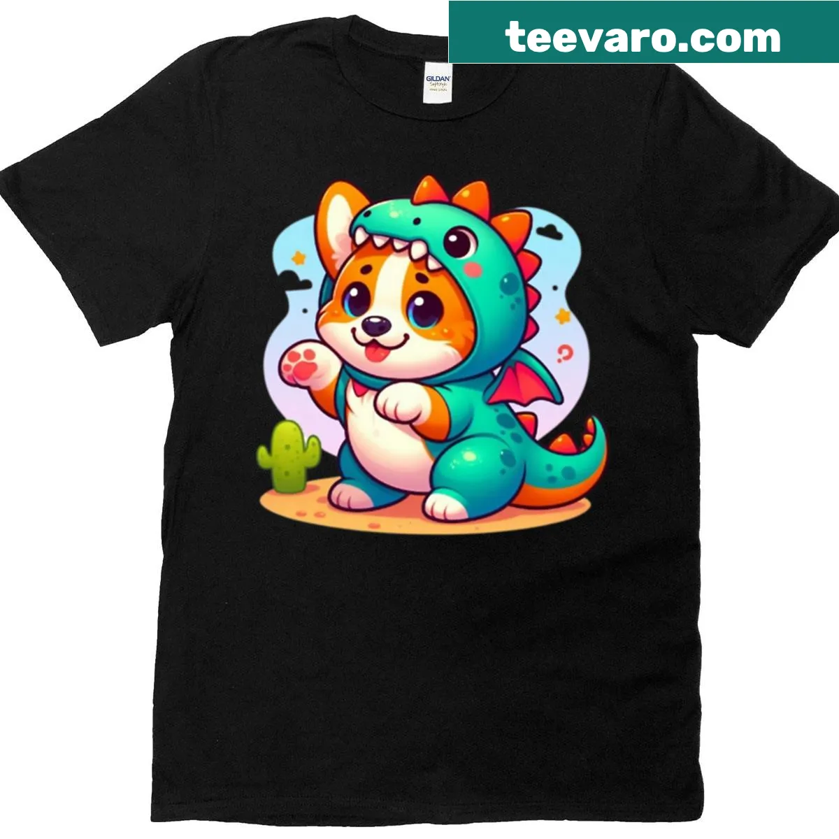 Cheerful cartoon graphic on a t-shirt — on a men's t-shirt