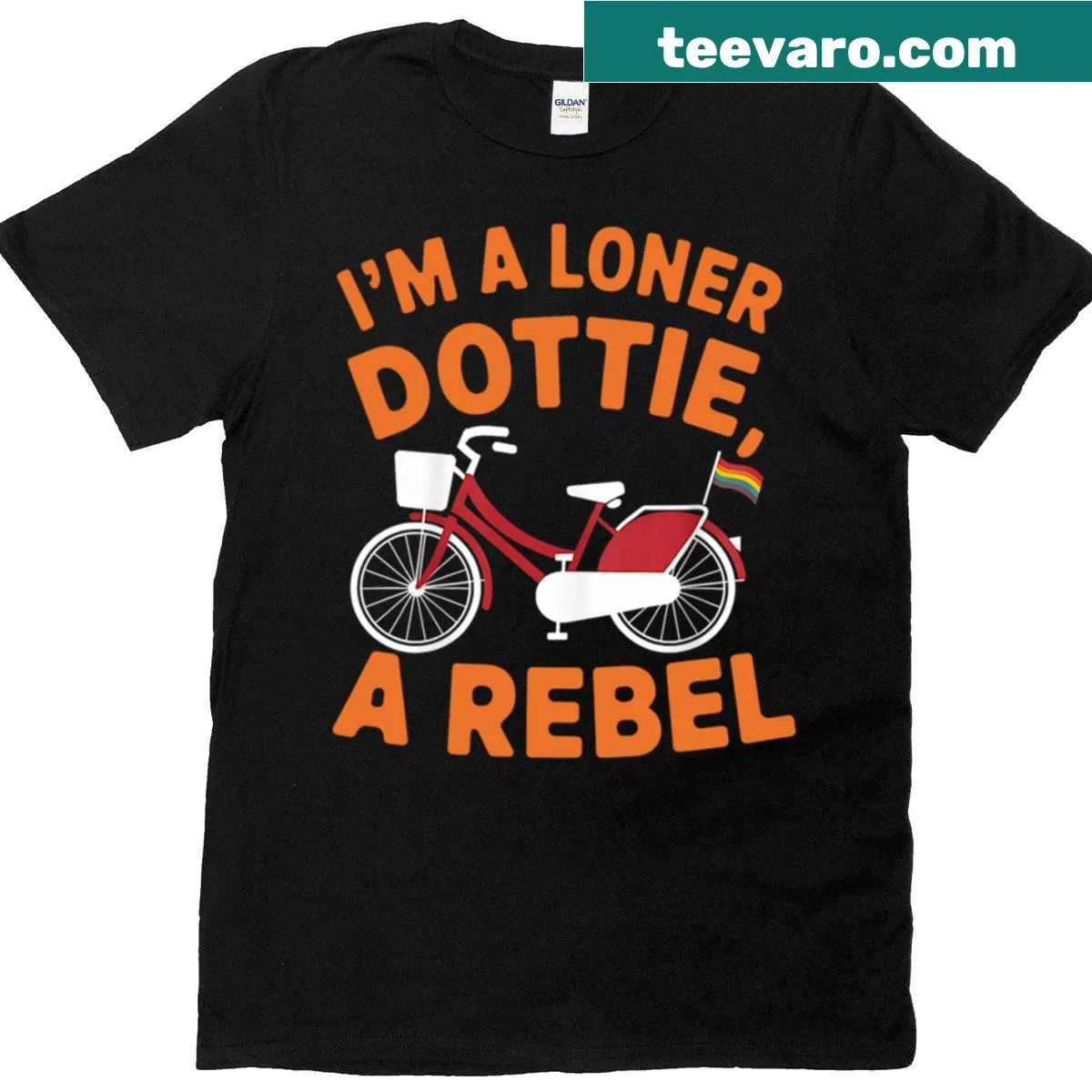 Bicycle-themed Cycling Loner T-shirt with rebellious typography — on a men's t-shirt
