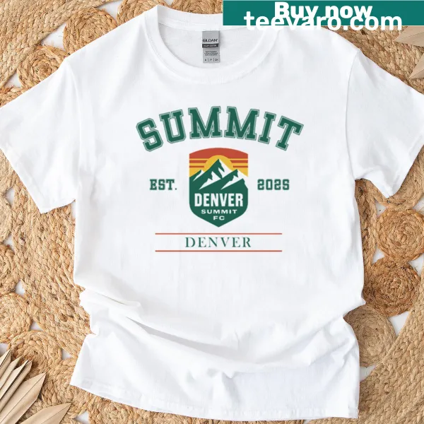 Vintage logo T-shirt for Denver Summit FC NWSL.