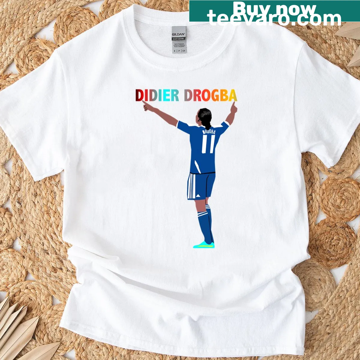 Illustration of Didier Drogba on a sports T-shirt — on a men's t-shirt