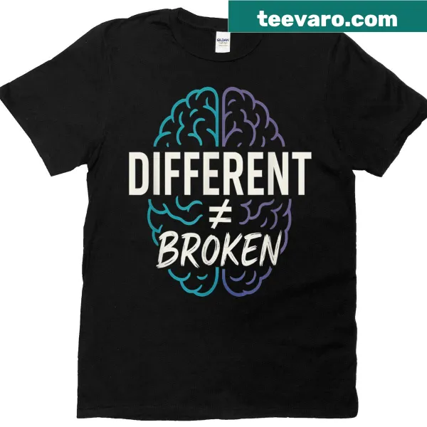 Neurodivergent pride message on a T-shirt