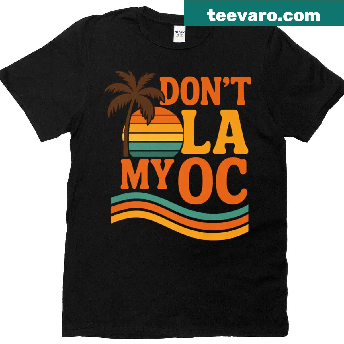 Vintage-style T-shirt with retro California design — on a men's t-shirt