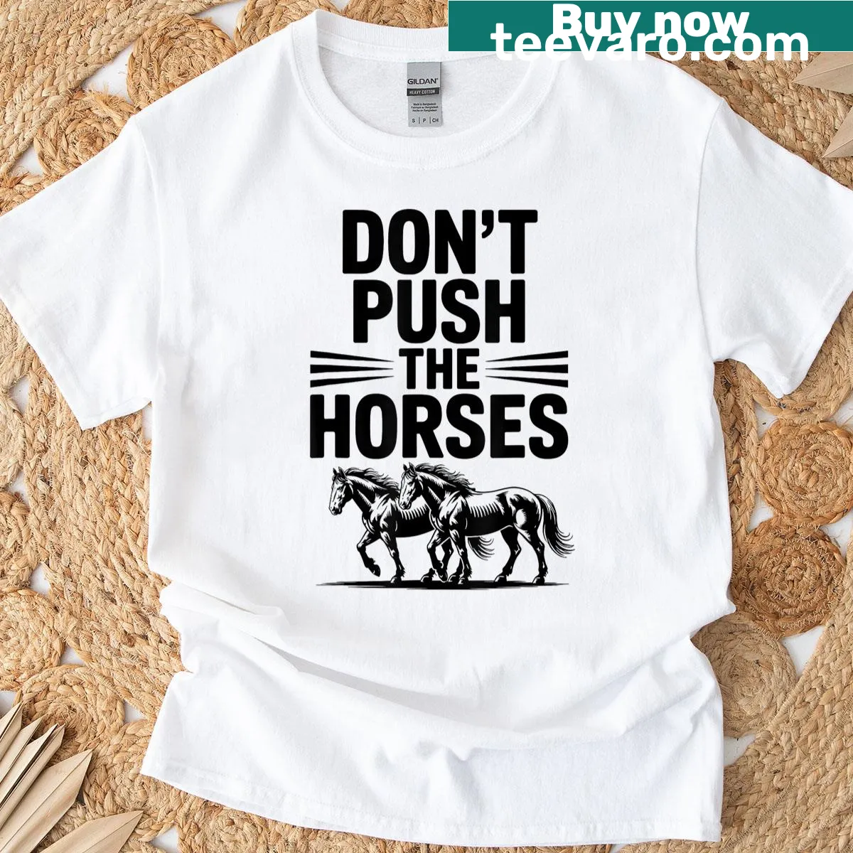 Equestrian humor T-shirt with sarcastic phrase about riding. — on a men's t-shirt