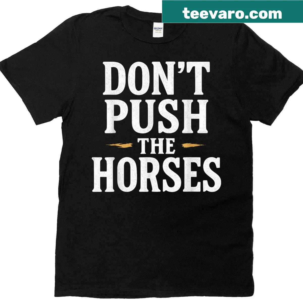 Funny T-shirt for horse lovers with humorous design — on a men's t-shirt