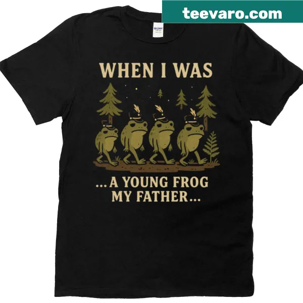 Cartoon emo frog in marching band t-shirt