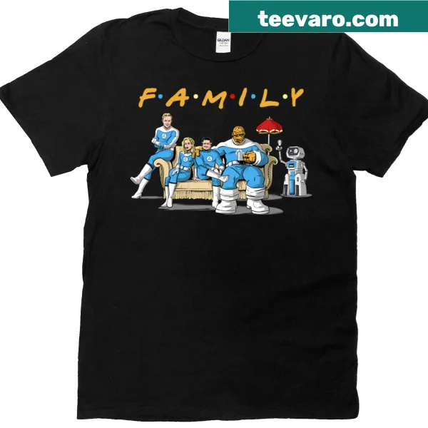 Minimalist Fantastic Four t-shirt featuring the superhero team