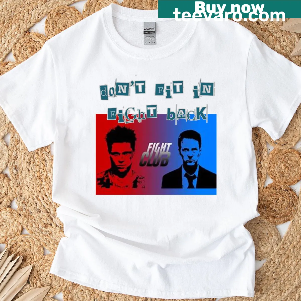 T-shirt featuring a Fight Club movie quote — on a men's t-shirt