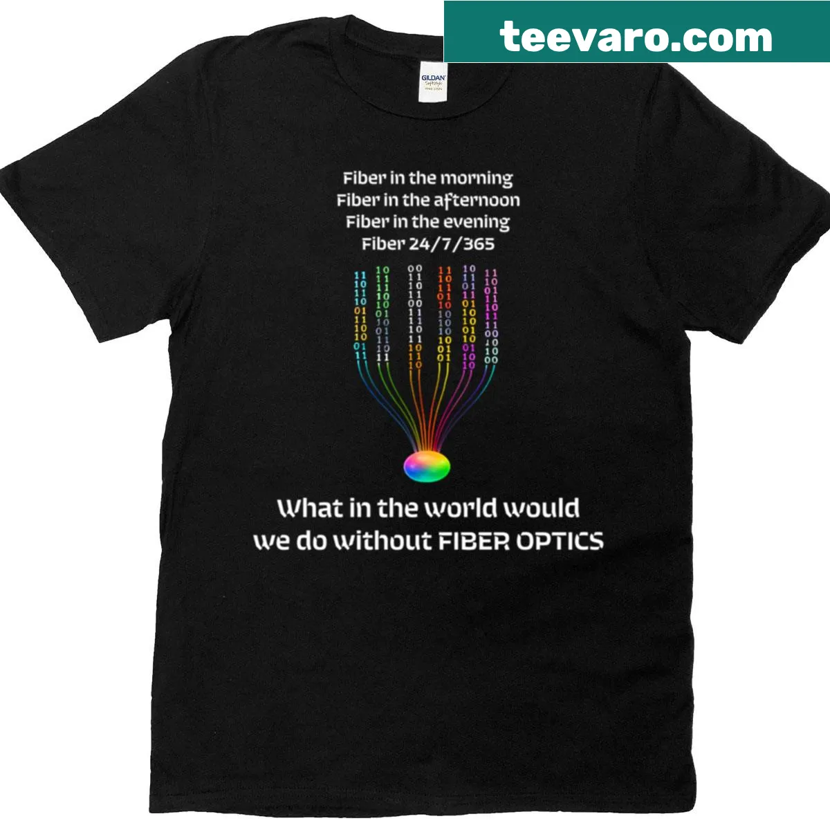 Tech-inspired t-shirt with digital culture typography — on a men's t-shirt