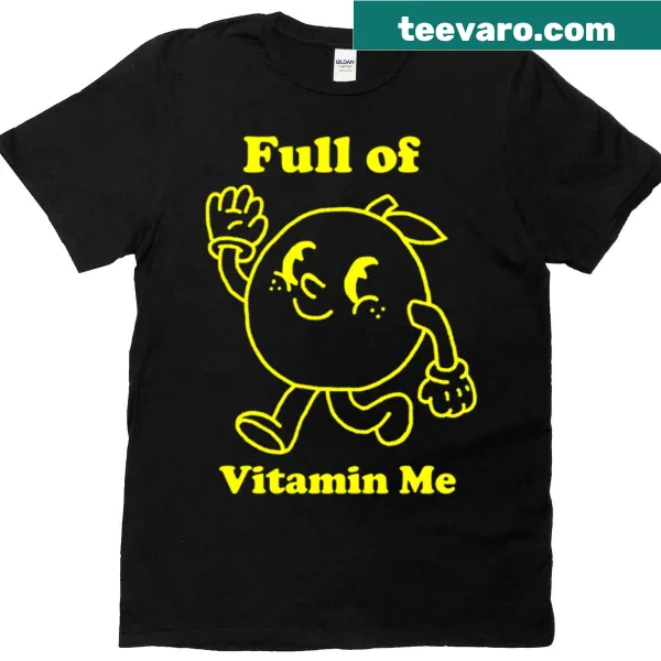 Vintage-style t-shirt with 'Full Of Vitamin Me' lemon design