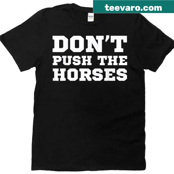 Humorous boxing-themed design with horses warning