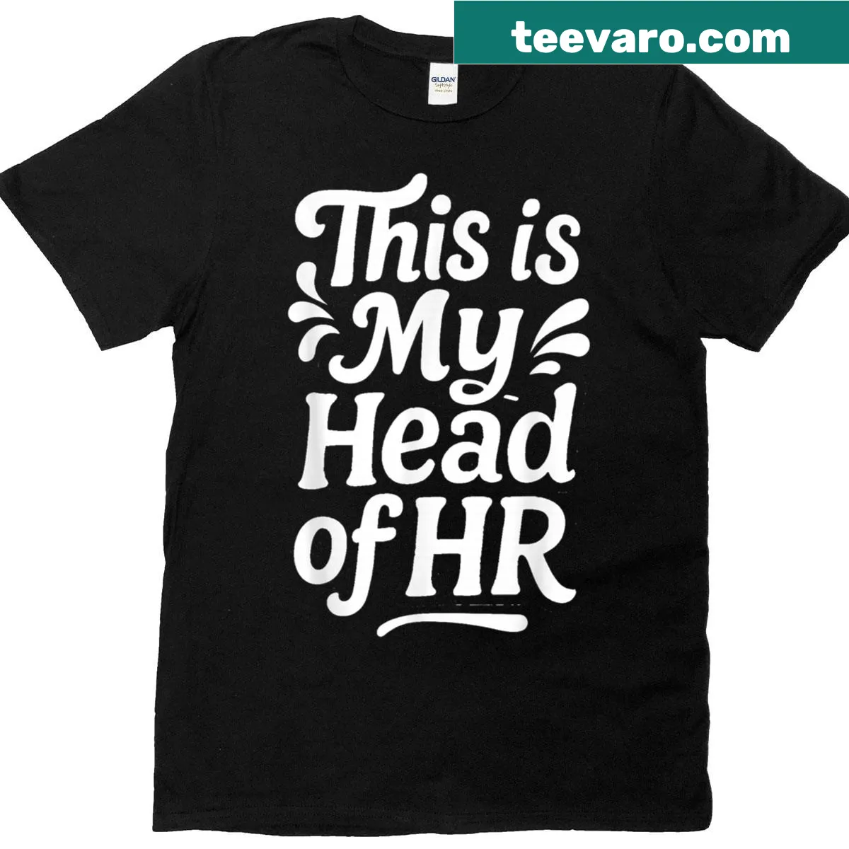 Funny concert lover t-shirt with 'This Is My Head Of HR' text — on a men's t-shirt