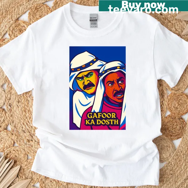 T-shirt with funny text 'Gafoor Ka Dosth' in playful typography