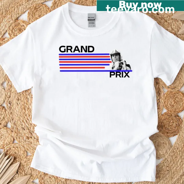 Bold typography Grand Prix t-shirt representing motorsports