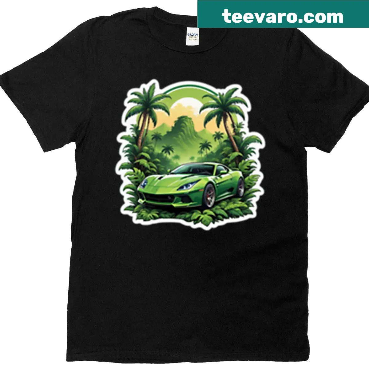 Emblematic green sports graphic on a T-shirt — on a men's t-shirt