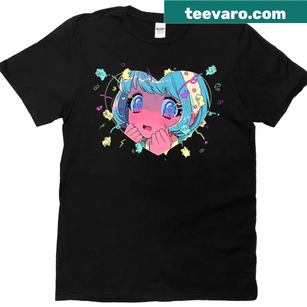 Oversized t-shirt with a cute heart-shaped design