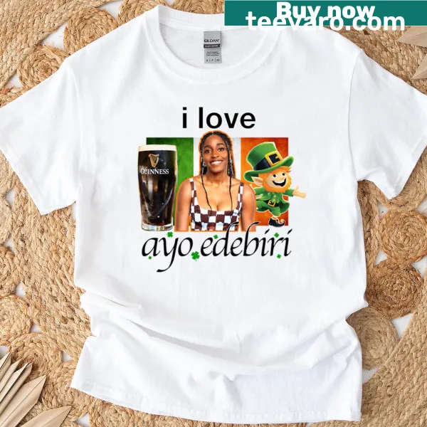 T-shirt with the phrase I Love Ayo Edebiri in playful text
