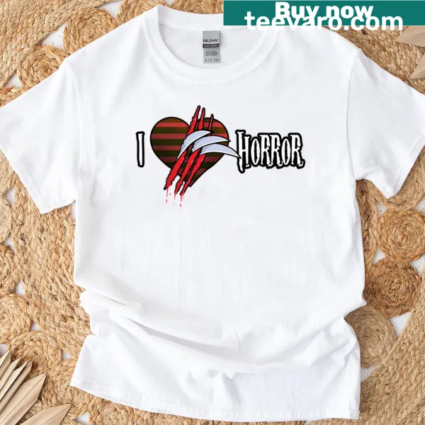 T-shirt expressing love for horror