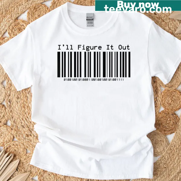 Funny programmer t-shirt with barcode design