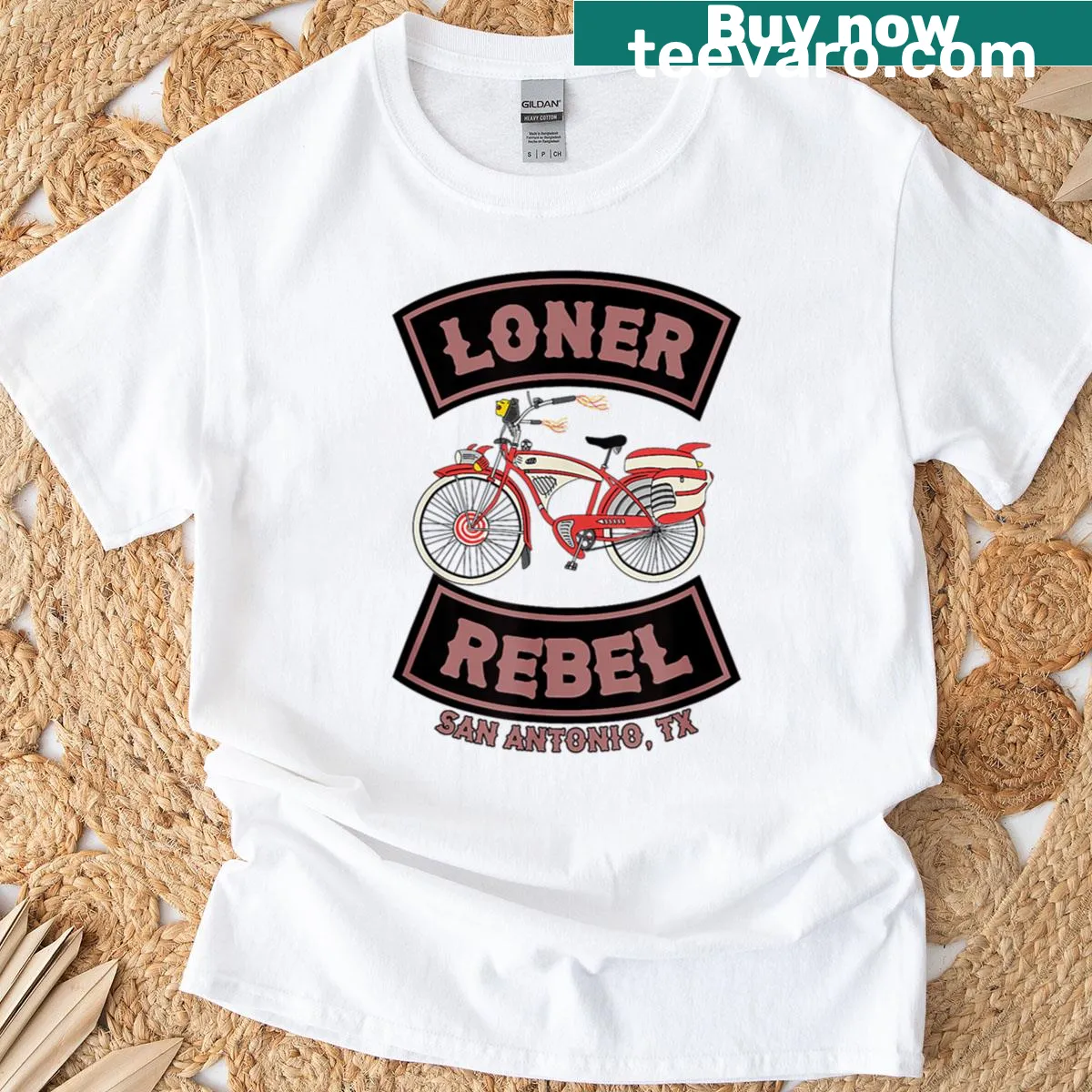 Funny biker gang T-shirt with rebellious quote — on a men's t-shirt