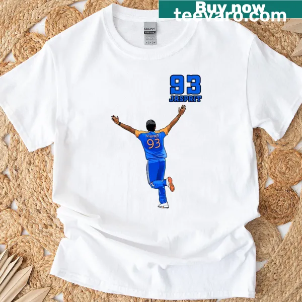 T-shirt featuring Jasprit Bumrah, Indian cricket bowler