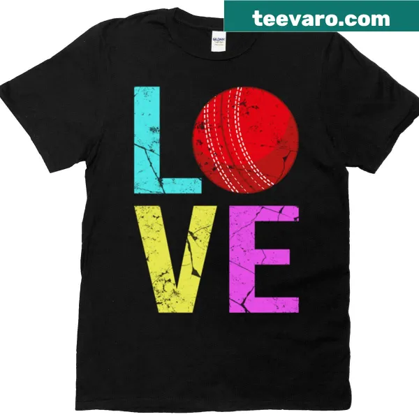 T-shirt with the phrase 'Jul-61 Love Cricket' in playful typography