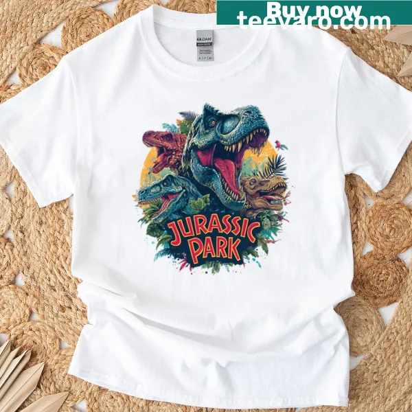 Jurassic Park logo T-shirt celebrating the classic movie franchise.