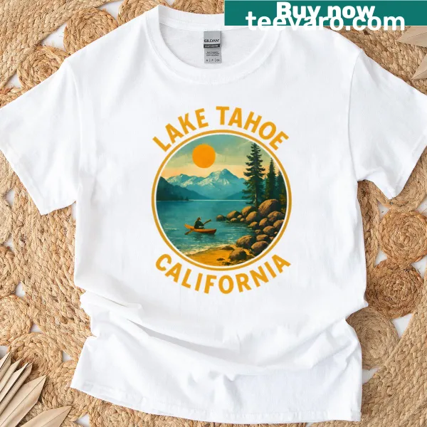 T-shirt showcasing the beautiful scenery of Lake Tahoe, California.