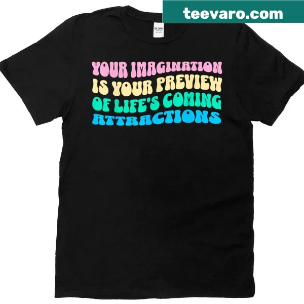Retro wavy t-shirt promoting the Law of Attraction and spiritual growth