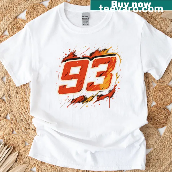 Oversized T-shirt with a graffiti-style 93 for Marc Márquez